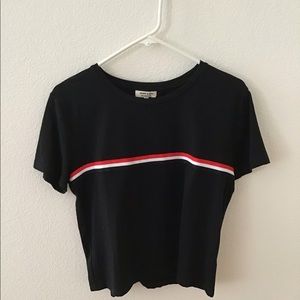 NWT Heart & Hips Large Black Striped Top